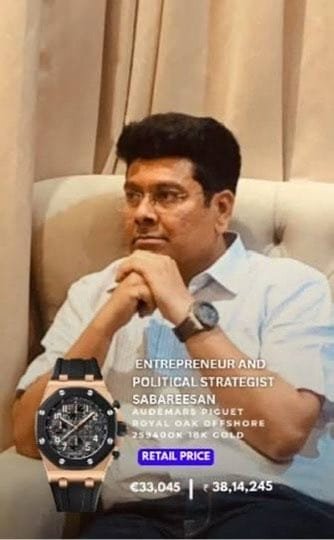 georgeviews's tweet photo. Your claim that Minister Ramesh's Whoop fitness tracker costs ₹45,000 with a $400 annual subscription is completely false.
​In India, the Whoop 4.0 starts at ₹28,890 - and that price already includes the annual subscription!

Now let's look at what's actually luxury:
Stalin (Former CM, DMK): Cartier Santos 100 XL Rose Gold → ₹10,00,000 – ₹14,00,000

Sabareesan (DMK Political Strategist): Audemars Piguet Royal Oak Offshore 18K Gold → ₹38,14,245