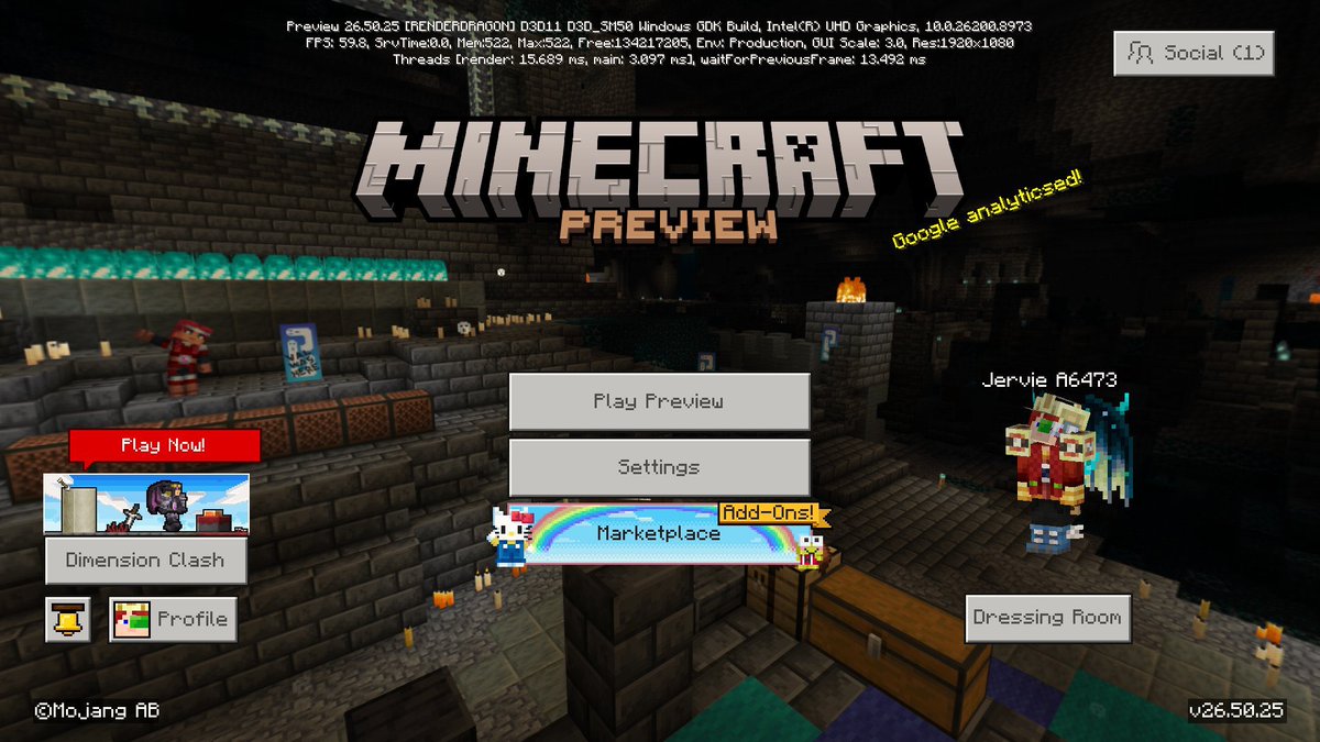 BobicraftMC's tweet photo. Minecraft Bedrock tendrá un PANORAMA para promocionar Dungeons 👀 

Por favor que haya cuarta dimensión en vanilla https://t.co/GDDy9R1j17