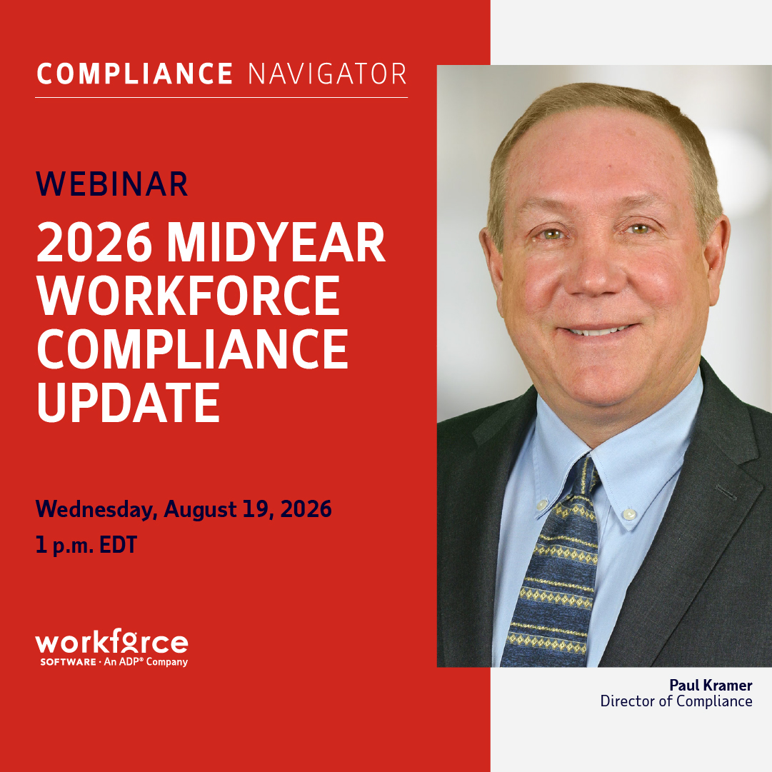 WorkForceSW's tweet photo. What workforce compliance changes should employers be watching right now? Join our director of compliance, Paul Kramer, as he shares key regulatory updates and actionable insights for U.S. and Canadian employers.

👉 Register now: https://t.co/fhIgjpiOSn #ComplianceNavigator https://t.co/AMA2sehmU4