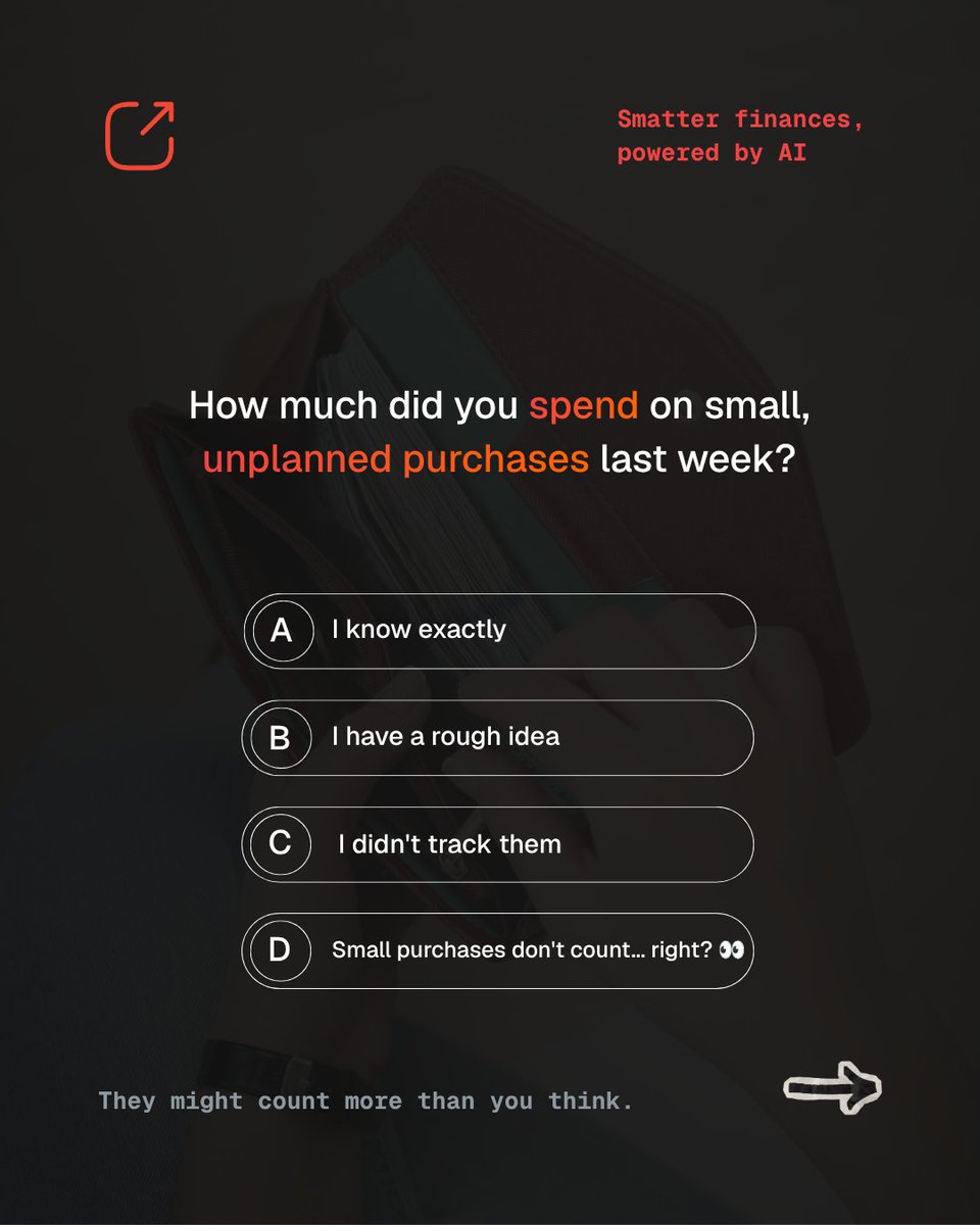 xpensetrim's tweet photo. 1/2

Quick money check. 👀

Do you know where your money goes?

Take The Money Test and find out:
🟢 Money Aware | 🟠 Money Curious | 🔴 Money Mystery

What's your result?

#TheMoneyTest #Xpensetrim https://t.co/yfsEhB8HXq