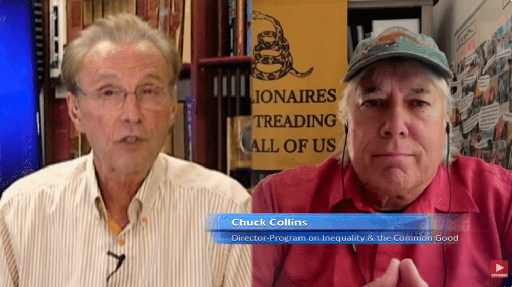 TaxPrivateJets_'s tweet photo. 🚩 @Chuck99to1 talks to @Thom_Hartmann about our FIFA Red Card for Private Jets: "Where the billionaire class meets environmental degradation... and we the public subsidize the private jet class." https://t.co/iG1HXttg2h
