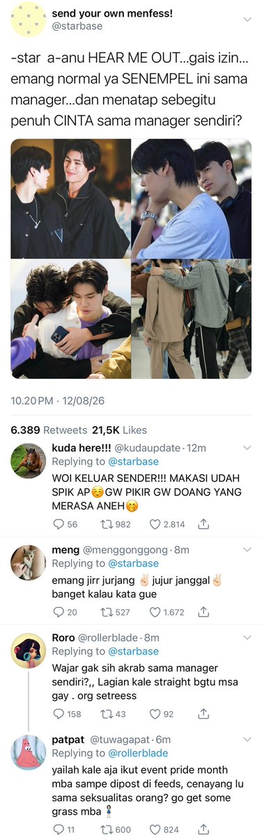 geminitty's tweet photo. pondphuwin au as idol and manager

kale masuk base dirumorin sama managernya sendiri, kala. hubungan mereka? intinya pake kepercayaan kalian sendiri✌🏻 https://t.co/tAqYaXuRlH