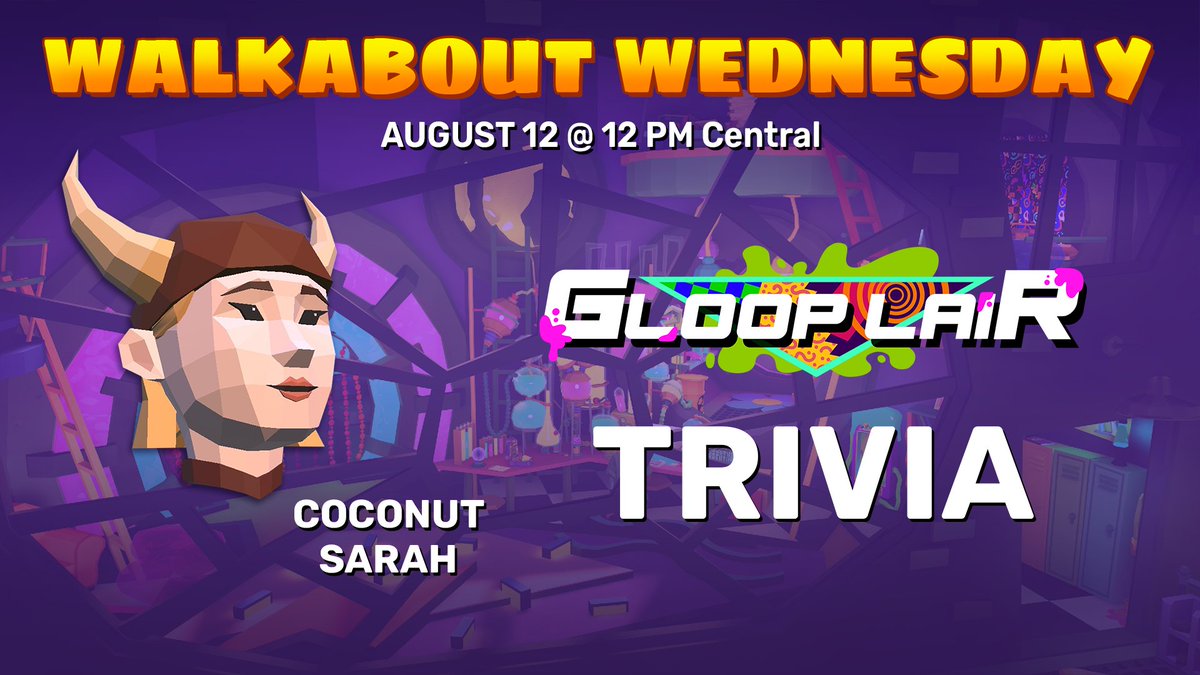 WalkaboutMG's tweet photo. Thinking caps on! It's a TRIVIA #WalkaboutWednesday!
Coconut Sarah will be leading us through some Gloop Lair-related trivia (with prizes) in advance of the course's release tomorrow. It's going to be totally tubular!
See you in 30 minutes over on https://t.co/acgXQFblwl https://t.co/oCxh98qIsJ