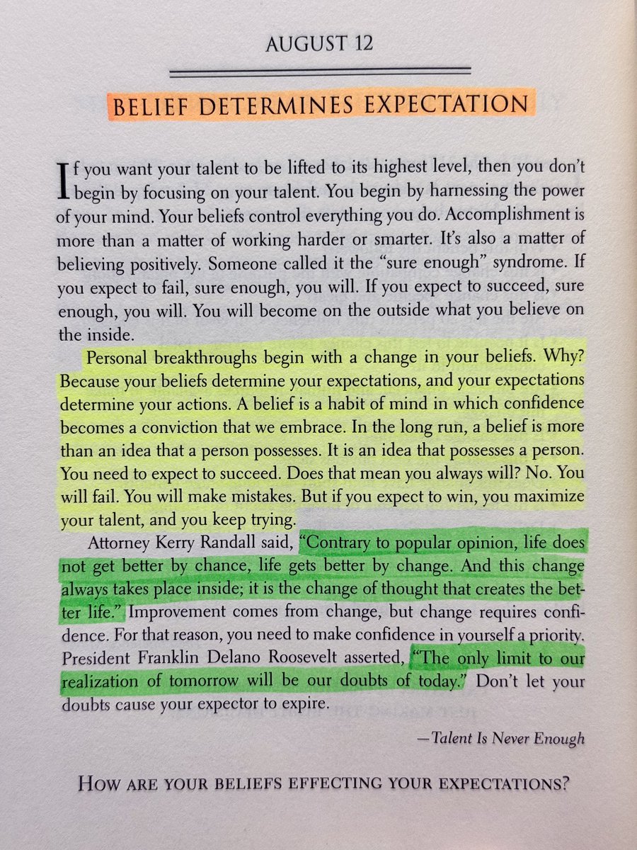 readswithravi's tweet photo. Belief determines expectation. https://t.co/MxpWUQDQpN