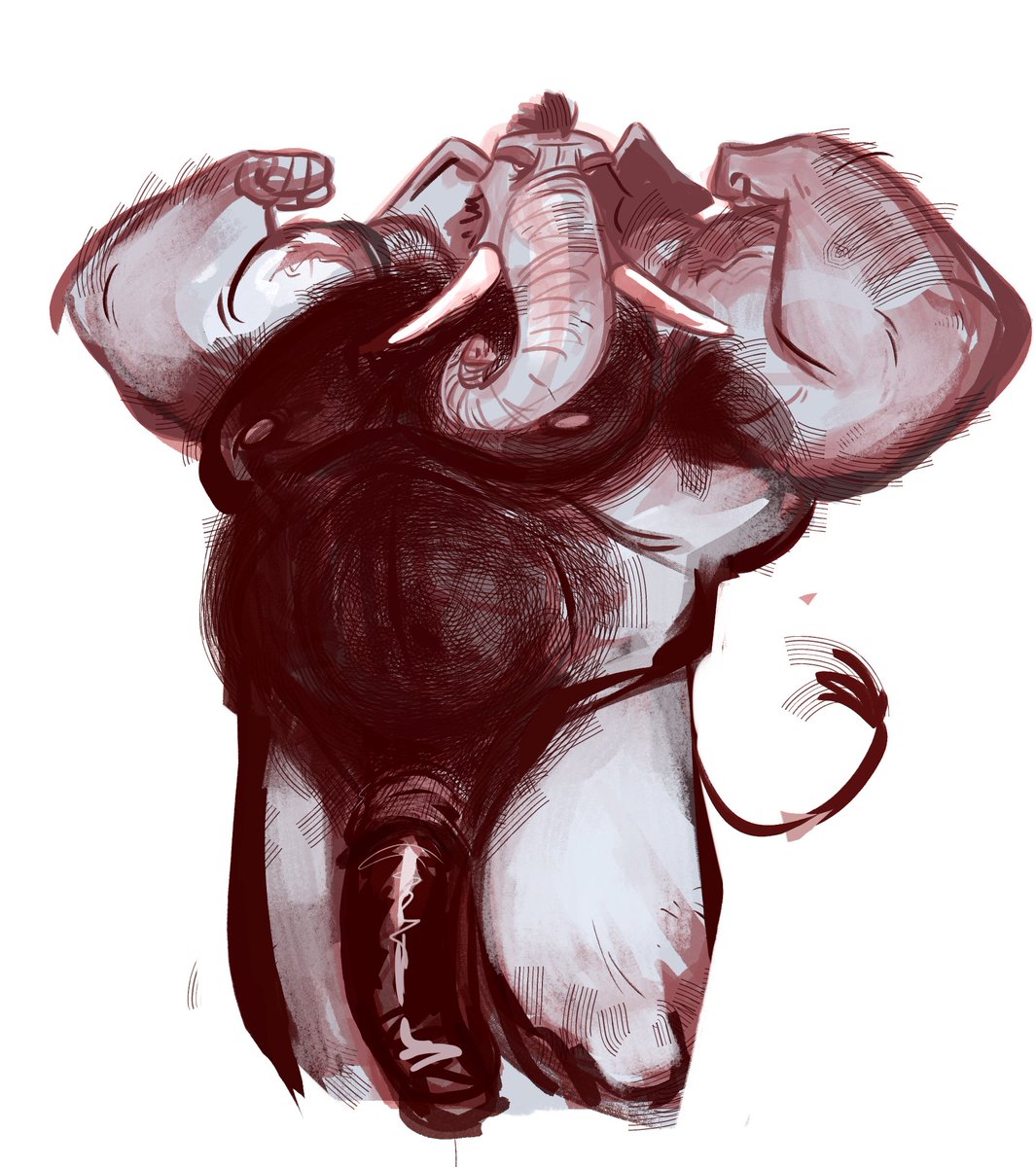 PachydermPapi's tweet photo. "𝙋𝙀𝙀𝙋. '𝘿𝘼 𝙂𝘼𝙄𝙉𝙎. 🐘✨"  

Of COURSE he works out. It's why he's able to carry around all that 𝘿𝘼𝘿 𝘽𝙇𝙐𝘽𝘽𝙀𝙍 so effortlessly!  

...Can ya tell the 'phant doesn't like to shave? https://t.co/WpCordwiZM