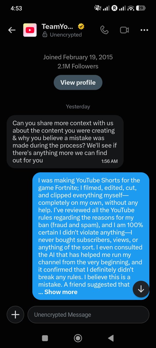 FFGGAMUR's tweet photo. Okay @TeamYouTube @YouTube Rn we have to be dead serious, I understand that other people have their own requests BUT i texted u on 3 differents ACCOUNTS and then after i get ignored for a while my very first ac got ignored after 4 days , and now my MAIN account got banned for not https://t.co/ZbmeFH0bUa