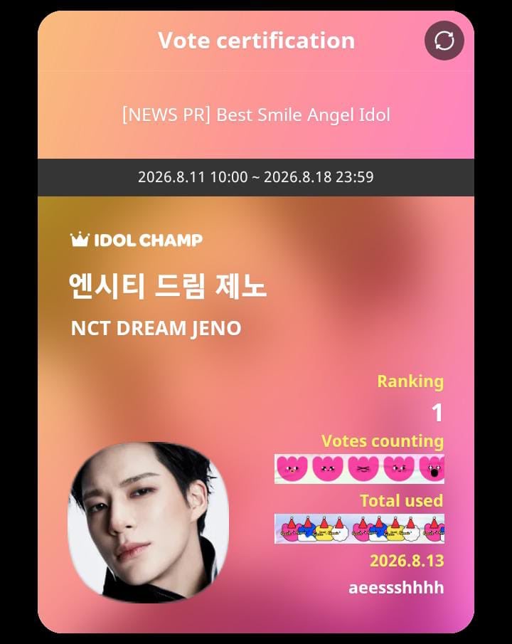 jaheymin's tweet photo. vote jeno, best smile angel idol
#NCTDREAM #JENO https://t.co/p0Q23DaRm9
