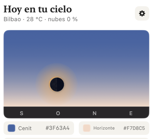 inti's tweet photo. La app Cielo desde Bilbao, se va visualizando el eclipse :) https://t.co/HkM3EIwM5R