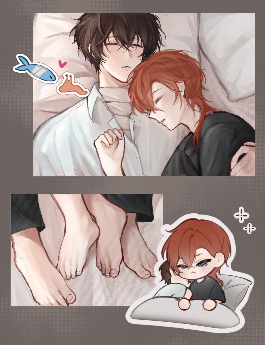 keiju_nqi's tweet photo. #太中 #soukoku #bsdfanart 
🐟🐌 https://t.co/bOkjQhc5L9