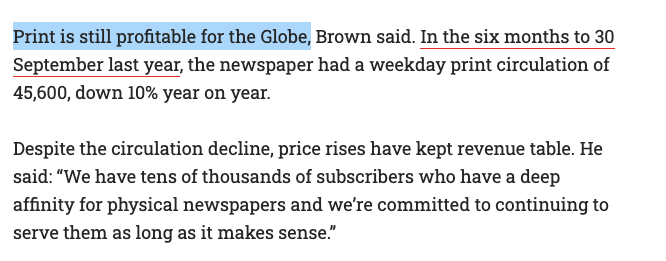 aseitzwald's tweet photo. We love to see it: A profitable newspaper with local owners investing in journalism and making a business of print. 

The @BostonGlobe and @PhillyInquirer are really exciting examples of non-nationalized publications making it work. https://t.co/eBBDNaT4zm https://t.co/v7fOPXhYya