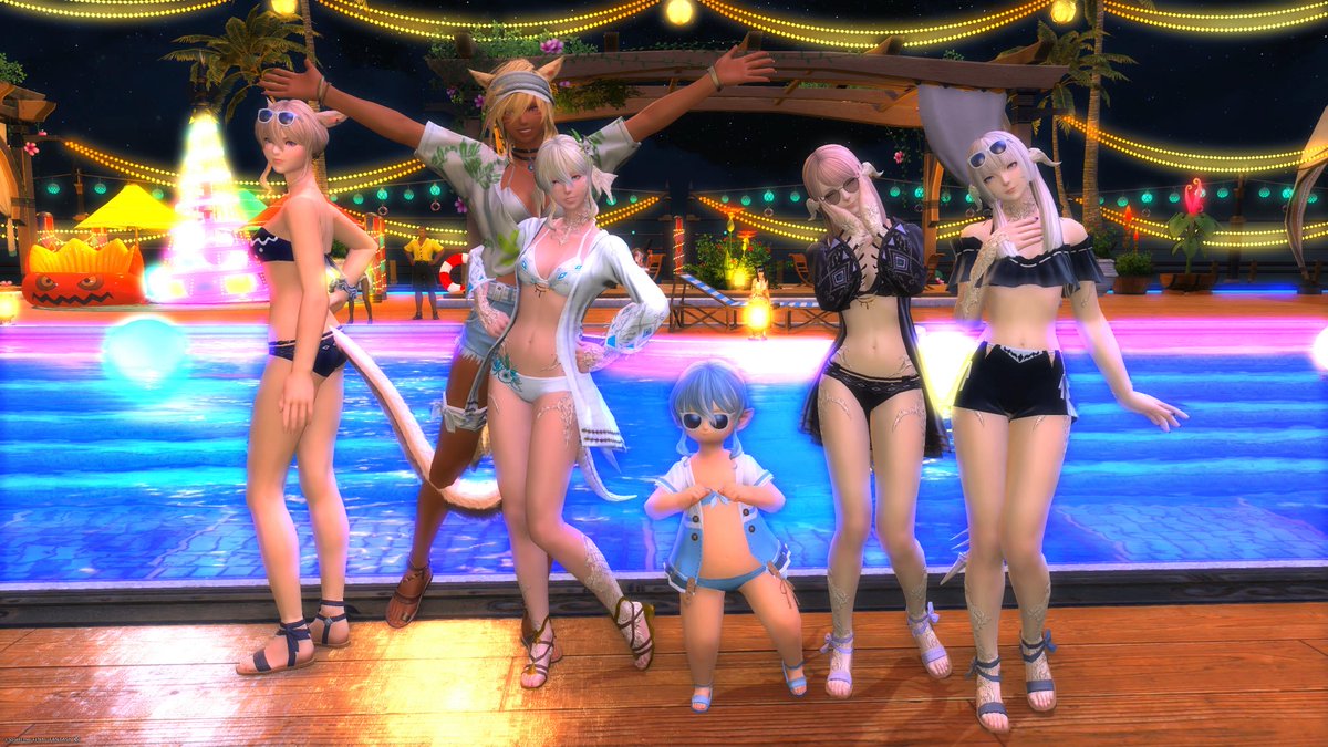 chamoFF14's tweet photo. 夏の思い出できました😊ありがとう
#FF14 https://t.co/GzInZ6cN4R