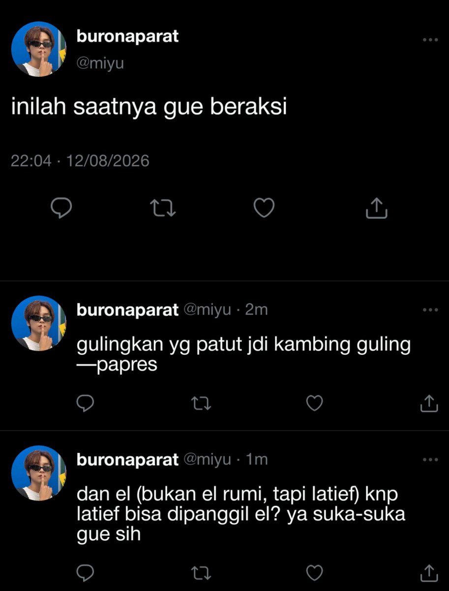 cik1hadiah's tweet photo. pak latief dan miyu

few tweets markhyuck au
by haechanaila16 https://t.co/G0l0duwjYo