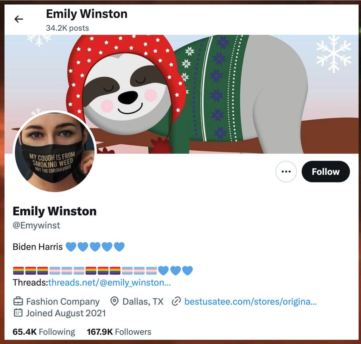 EmilyWnstn's tweet photo. My previous Twitter account, with over 167K followers, was reported and suspended twice for speaking out against Trump and fascism. I’m humbly asking my friends and supporters to help me rebuild by following, liking, and reposting this post.  Your support means everything. 🙏 https://t.co/3cXQrrrJ8L