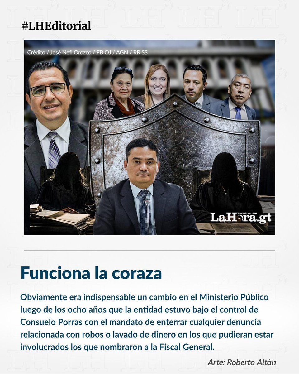 lahoragt's tweet photo. #LHEditorial | ✍️ Este nuevo escándalo en el tema de la administración de justicia es apenas una mancha más al tigre, pero si no encontramos el camino para salir de esa absoluta sumisión del sistema judicial a las mafias, el país se condena. 

Lee el editorial aquí 📌https://t.co/FOfLgrThr1