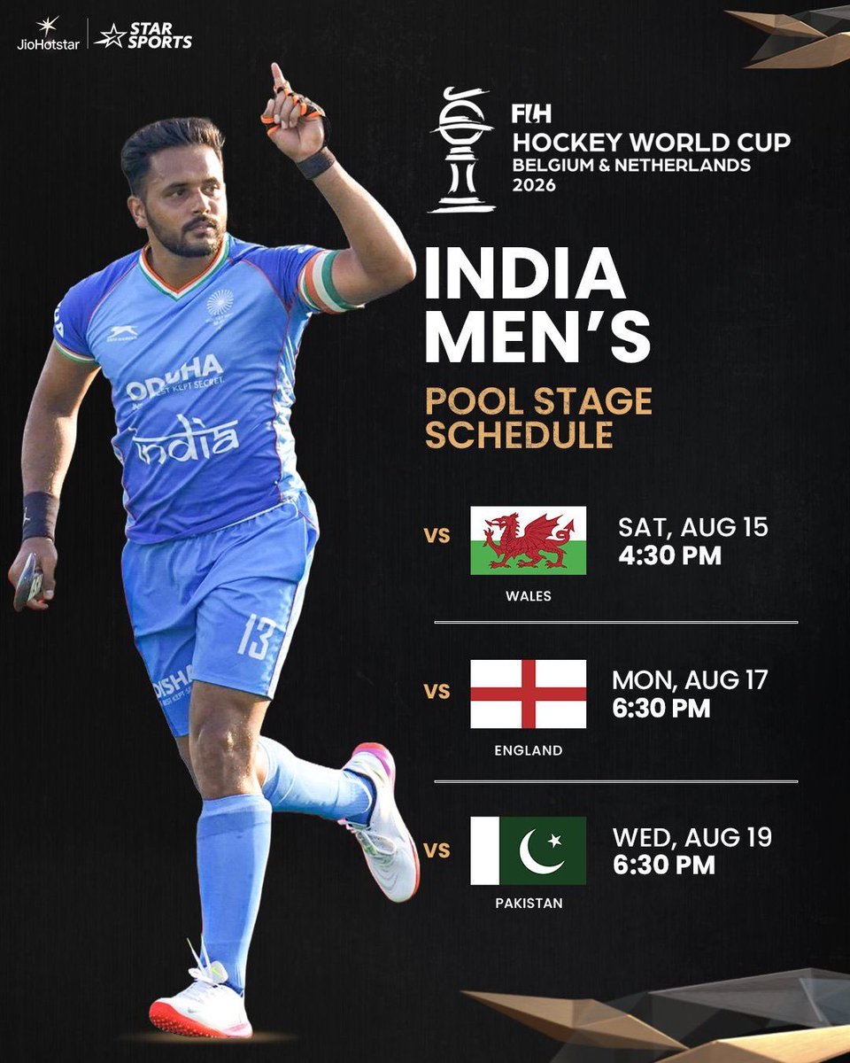mufaddal_vohra's tweet photo. Indian team pool stage schedule at the hockey World Cup. https://t.co/J8iQqgpovf