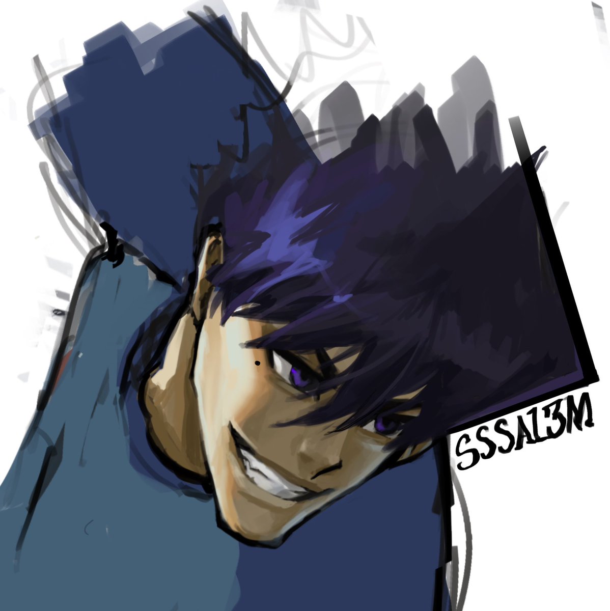 sssal3m_'s tweet photo. Karasu headshot sketches #bluelock #karasutabito https://t.co/fpxr59HCYL