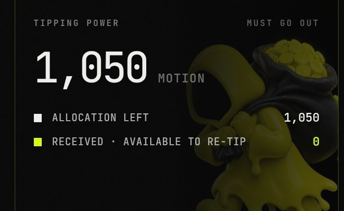 hanifgaming123's tweet photo. $MOTION has been popping up more on CT lately 👀

If you’ve already got an allocation sitting there, might as well make it useful.

The process is pretty straightforward:

→ Sign in through X
→ Share a post about @motiontip
→ Give it some time
→ Comment @tipmotion 1000
→ Send the tip to a creator, builder, or post you genuinely like

You can also check out my Creator Record here:

https://t.co/3KDOBhf7eU

Nothing complicated. If you’re already holding/using $MOTION, worth giving it a shot