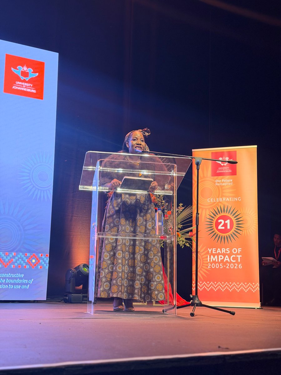 ujfm's tweet photo. Currently live at the UJ Arts Theatre for the Dr Phumzile Mlambo-Ngcuka Annual Lecture. 🧡

An evening of powerful conversations on women, leadership, legacy and the future. 

@go2uj 

#UJFM #UJWomen #WomensMonth #DrMlamboNgcukaLecture26 #UJALLTHEWAY https://t.co/BfWZ1aozNM