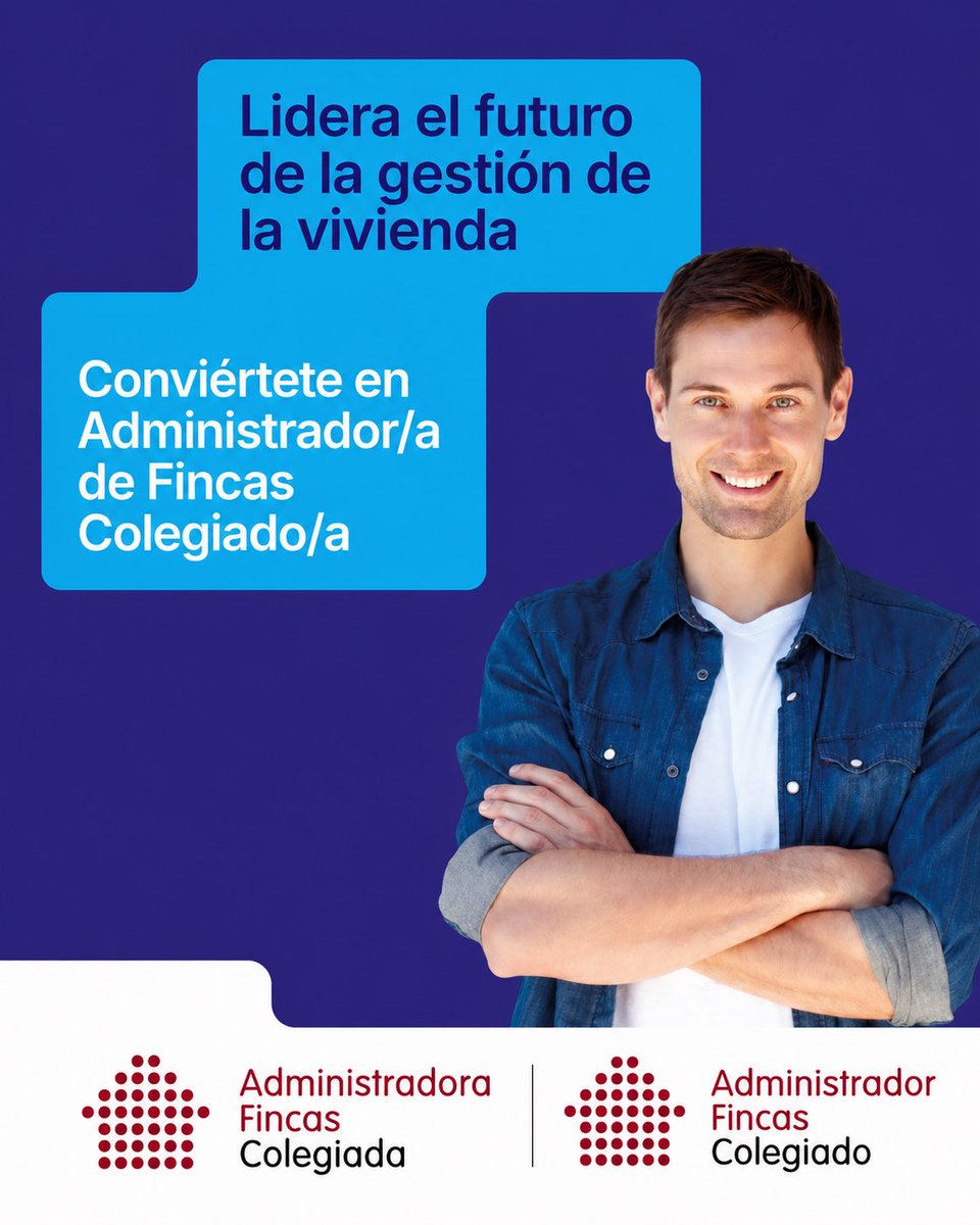 Cafmurcia's tweet photo. 📢 Lidera el futuro de la gestión de la vivienda

La Administración de Fincas ofrece una profesión con proyección y el respaldo de una organización profesional.

👉 Descubre cómo convertirte en Administrador/a de Fincas Colegiado/a:
https://t.co/nkhaoTORM4

#COAFMU #AFColegiados https://t.co/raugMsXe6F