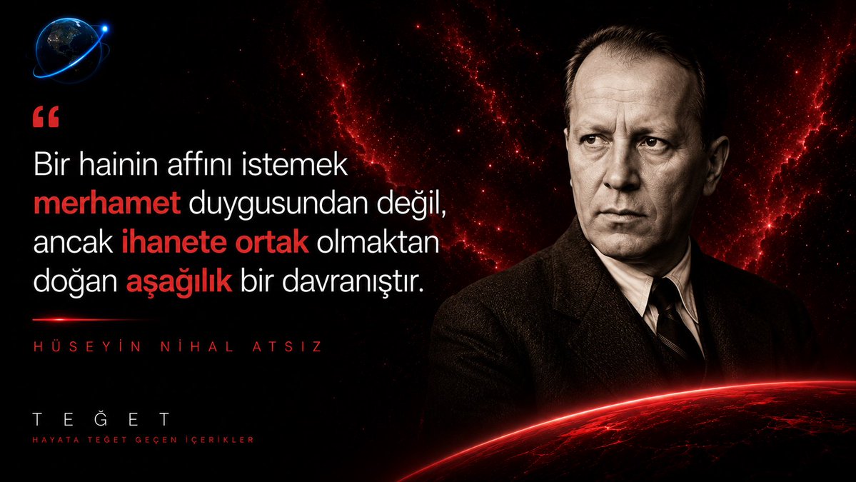 FeedBack1123's tweet photo. Bir hainin affını istemek merhamet duygusundan değil, ancak ihanete ortak olmaktan doğan aşağılık bir davranıştır.

•Hüseyin Nihal Atsız https://t.co/mzBaJ8dx0C