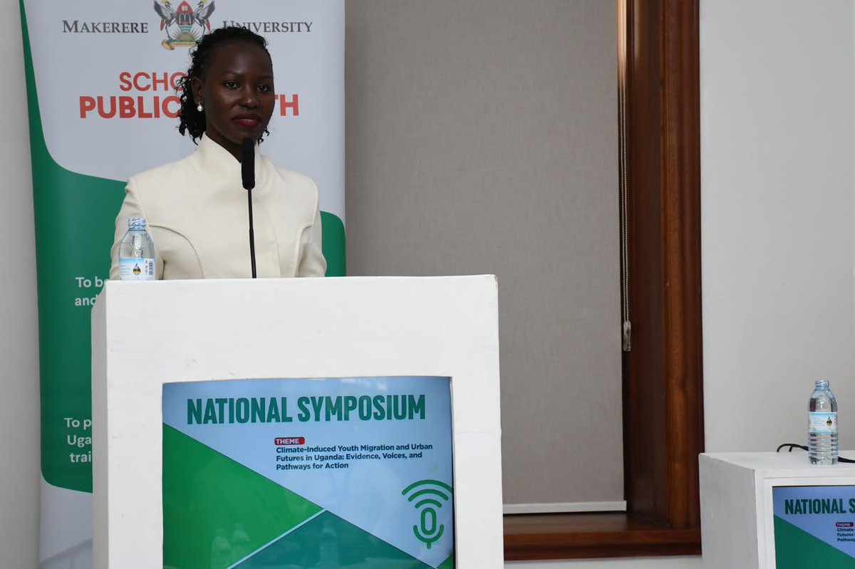MercyLakiskis's tweet photo. Wrapped up the day at the National Symposium on “Climate-Induced Youth Migration and the Urban Future of Uganda.” Organized at @Makerere 

Climate change is no longer a distant environmental concern; it is a socio-economic force reshaping where our young people live, work and build their futures. As Barack Obama reminded us, “Climate change is no longer some far-off problem; it is happening here, it is happening now.” This reality calls for climate-responsive and sustainable urban planning.

To safeguard Uganda’s future, we must place young people at the centre of climate governance, sustainable urban development and policy-making. We may not always be able to build the future for our youth, but we can build our youth for the future.

By creating resilient livelihoods and opportunities within local communities, we can ensure that young people are not merely surviving climate-induced displacement, but becoming leaders of Uganda’s urban transformation. Our path forward must be youth-centred, inclusive and firmly action-oriented. 🌱🇺🇬