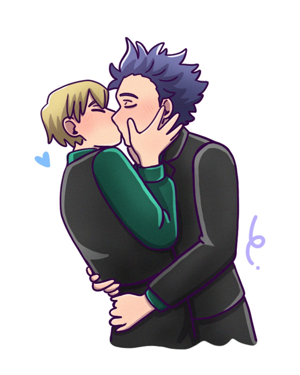 mangle_not_shy's tweet photo. Love is in the air in the 10th-anniversary photo 💛💜
#monoshin #monoma #shinso https://t.co/i8CsKeYdio