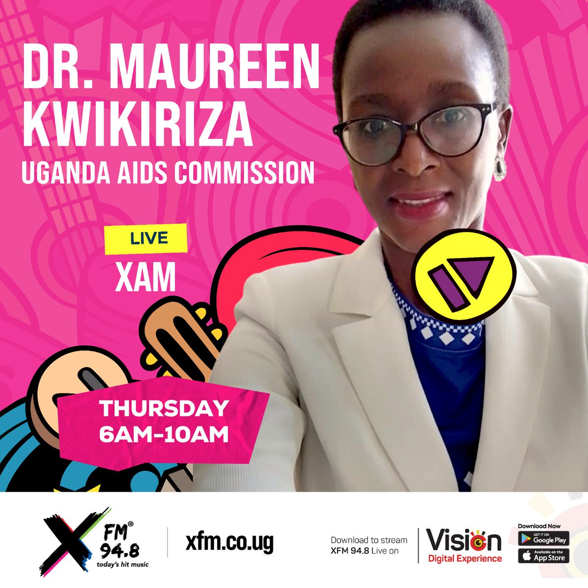 Tomorrow, catch Dr. Maureen Kwikiriza from @aidscommission live on