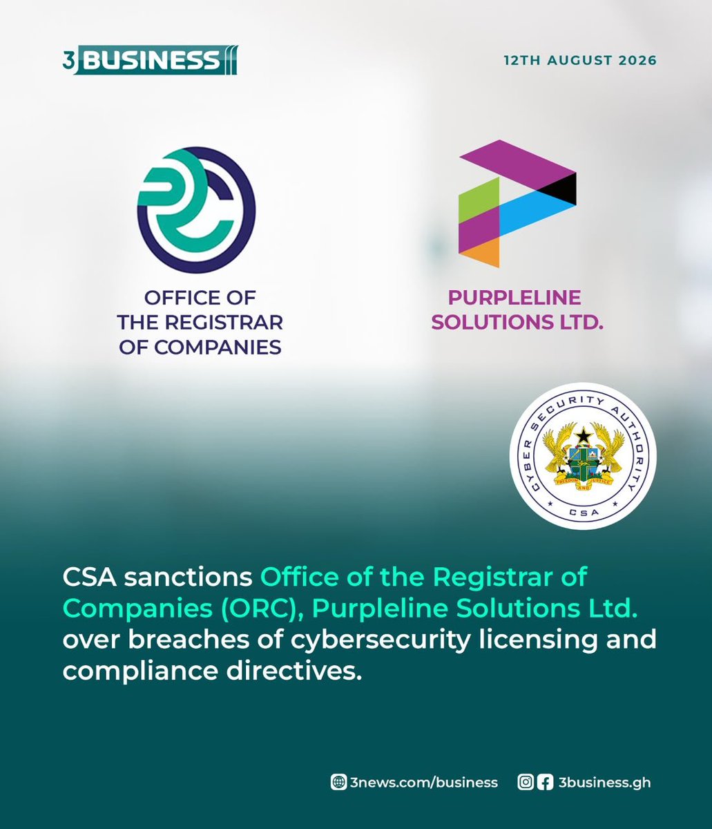 samgeorgegh's tweet photo. Decisive action by the @CSAGhana on repeated unlawful action by the Office of Registrar of Companies.

Regulatory discipline is a requirement for a safe cyber ecosystem. No one is above the law.

For God and Country. 🦁🇬🇭 https://t.co/iXQ8LZqicN