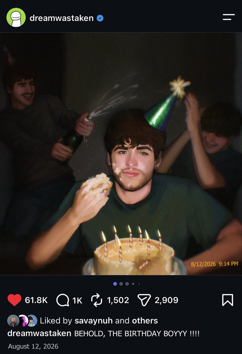 Blaze_is_gone_'s tweet photo. (Repost) HAPPY BIRTHDAY DREAMM !! :D 💚💚 #dreamfanart https://t.co/F7rKQ1X7aO