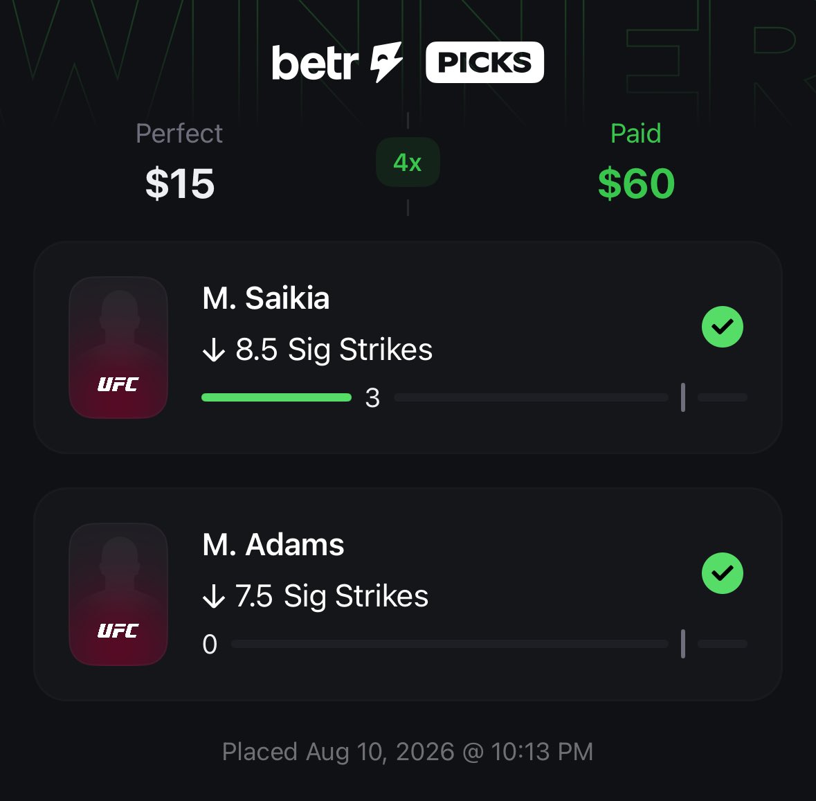 wtfgreenlee's tweet photo. @MJGambles @ufc BANGGG 🔥🔥 https://t.co/PuyioQSuaP