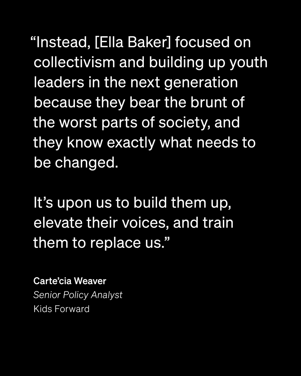 PublicWelfare's tweet photo. Through Ella Baker's advocacy, we are reminded of what is possible when we entrust young people to lead us into the future. https://t.co/jx18XC6OLO