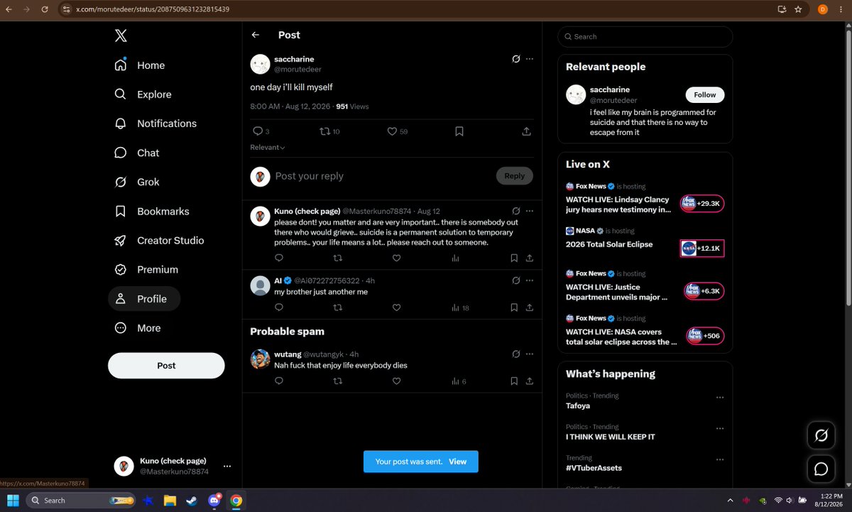 Masterkuno78874's tweet photo. @syvex_10 i feel like it is my fault because i mightve been able to stop it if i saw their account sooner.. they normally make a post like this before hand. https://t.co/OYKIsHshDO
