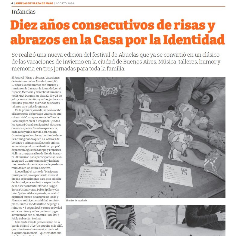abuelasdifusion's tweet photo. 🗞️ Un nuevo mensuario de #Abuelas, ¡se agradece su difusión!

👉https://t.co/00IQ9JpJd7 https://t.co/sJIWbEW5Ji