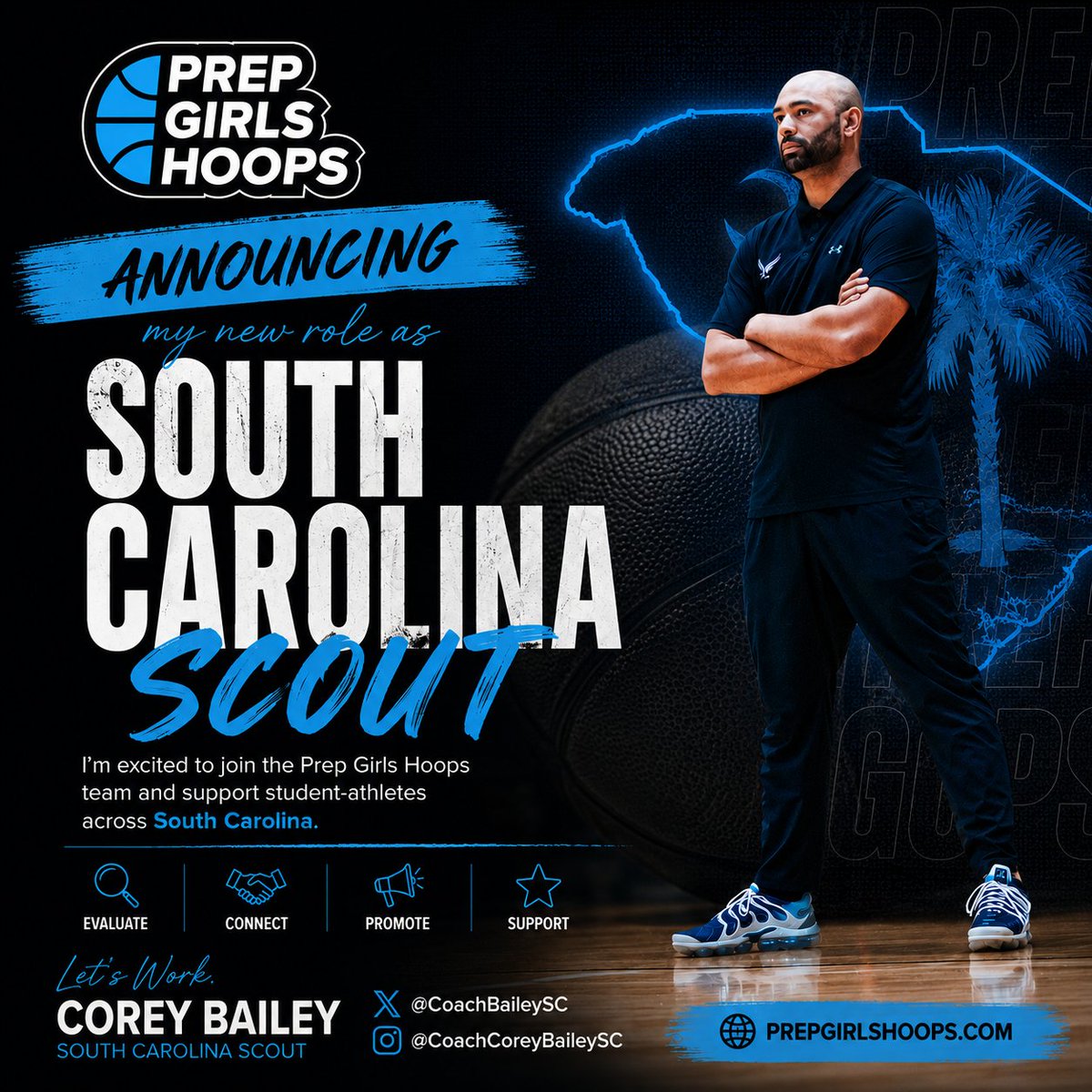 CoachBaileySC's tweet photo. Excited to be part of the team! Time to get to work! 
@PGH_SCarolina @PrepGirlsHoops https://t.co/Ek5BzN7hde