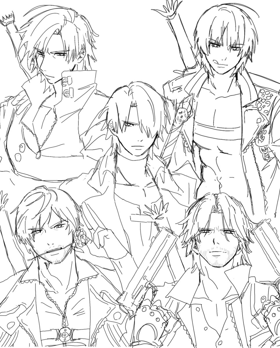 suisui_434's tweet photo. ちょっと前に描き分けもしてたの忘れてた https://t.co/2mb93m2P65