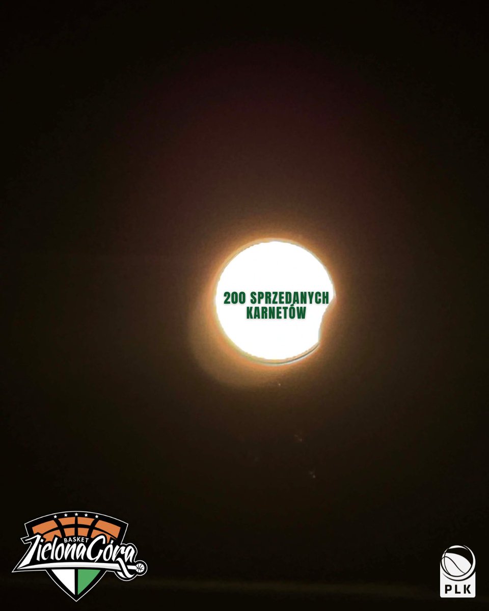 basket_zg's tweet photo. ☀️| Jak wyglądało u Was zaćmienie Słońca, Zielonogórzanie?

U Admina tak jak na zdjęciu 🫣

Pięknie zaczęła się w tym roku sprzedaż karnetów! Dziękujemy Wam za zaufanie! 💚

Foto: Tomasz Browarczyk

#plkpl https://t.co/79wXUZZHij
