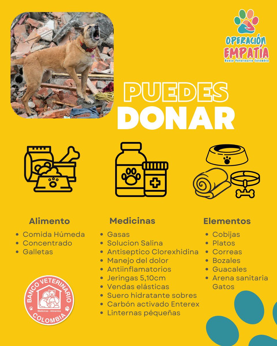 larroticaa's tweet photo. Hilo de centros de acopio o cuentas confiables para donar, si quieres ayudar a los ANIMALITOS🐾🧵

1. BANCO VETERINARIO. https://t.co/qZUB8xvjud