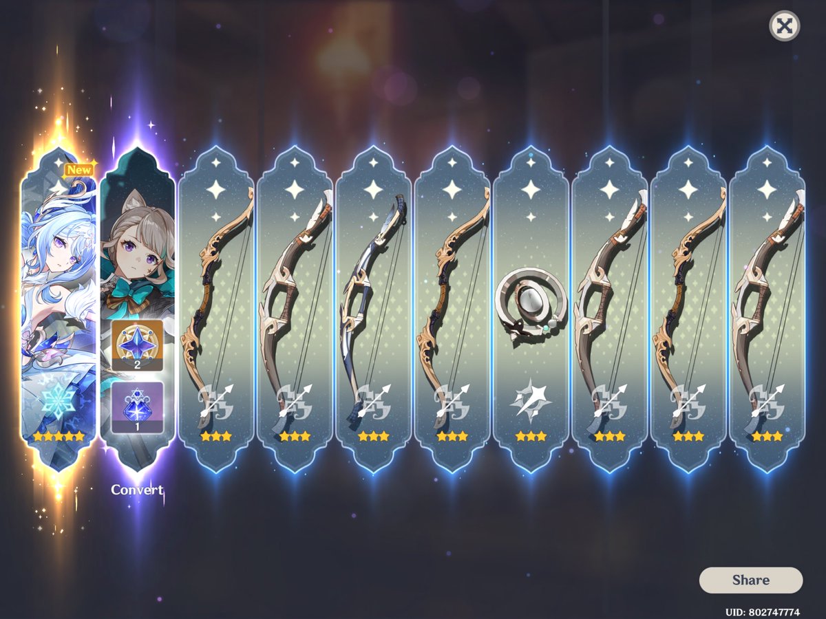 aresxgg's tweet photo. After losing to Mona (42nd), I got Odette on 14th pity 😊 and still managed 30 more pulls after. Hoping I can reach C2 before the banner ends! #Odette #GenshinImpact https://t.co/rFRwosuXm0