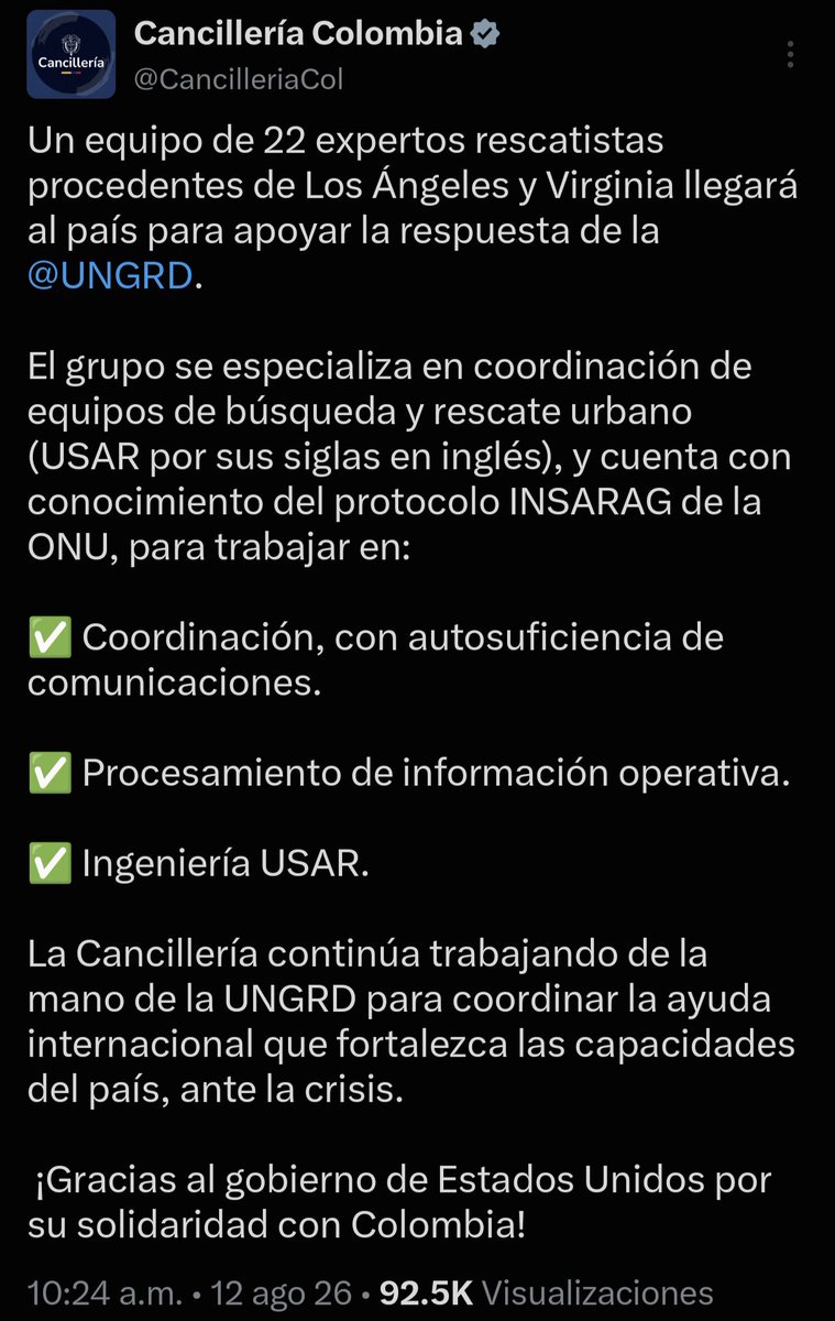 unatalNatalyta's tweet photo. @diegoalejocm Yo quisiera explicar a cada ser superior el problema de no recibir rescatistas extranjeros , pero estoy agotada. Sigan justificando al hijueputa.

Por cierto. Me explican por qué hoy sí recibieron rescatistas de EEUU? 

GRACIAS https://t.co/v93sdrLNjr