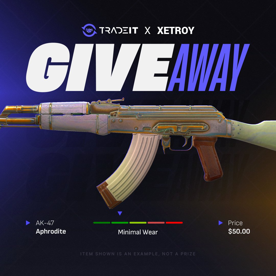 xetroygg's tweet photo. 🔆$50 GIVEAWAY! 🔆

To enter:
✅ Follow Me &amp; @tradeit_gg
✅ Tag a Friend  

⏰Rolling in 7 Days!

#Giveaway #cs2
#cs2giveaway #cs2skins #cs2tradeit https://t.co/iJy06AvyIV