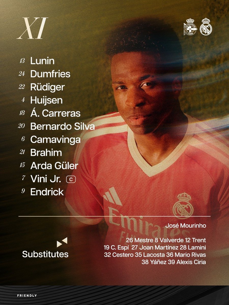 byespizas's tweet photo. Novedades de este XI: Vini y Bernardo TITULARES ✅️

Sorpresa: Fede Valverde banquillo 🪑

Al acabar el partido PostPartido en mi TT 😉 https://t.co/VmQobPMh70