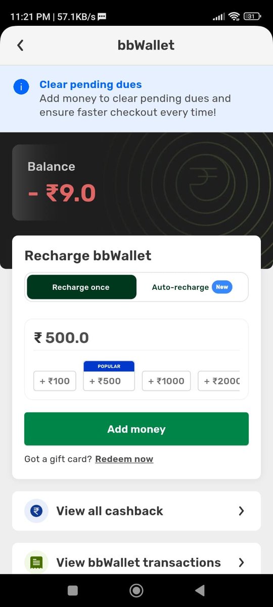 SyedAshir4's tweet photo. @bigbasket_com And my bb account is showing negative... Why??? Bigbasket team is doing totally fraud .This is totally unacceptable. https://t.co/mYJtP83tY9