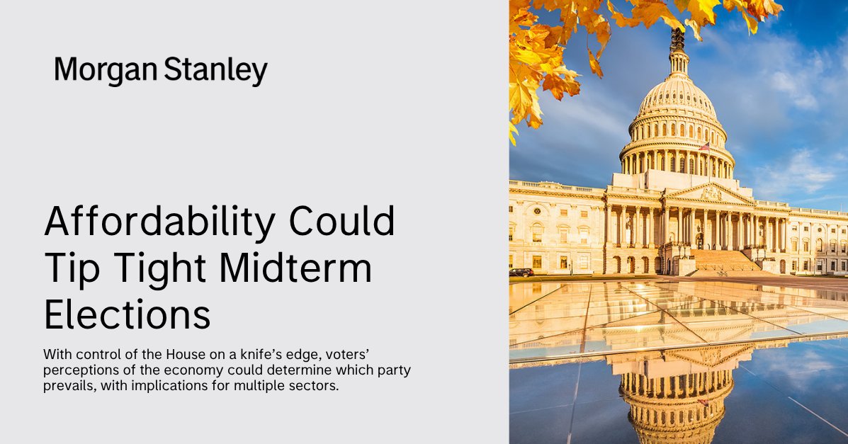 SheilaDavisMS's tweet photo. What could the 2026 midterms mean for markets? Our strategists outline themes investors may watch as policy uncertainty rises.
https://t.co/ukrF4wOOq4 https://t.co/bJkIEdfRJc