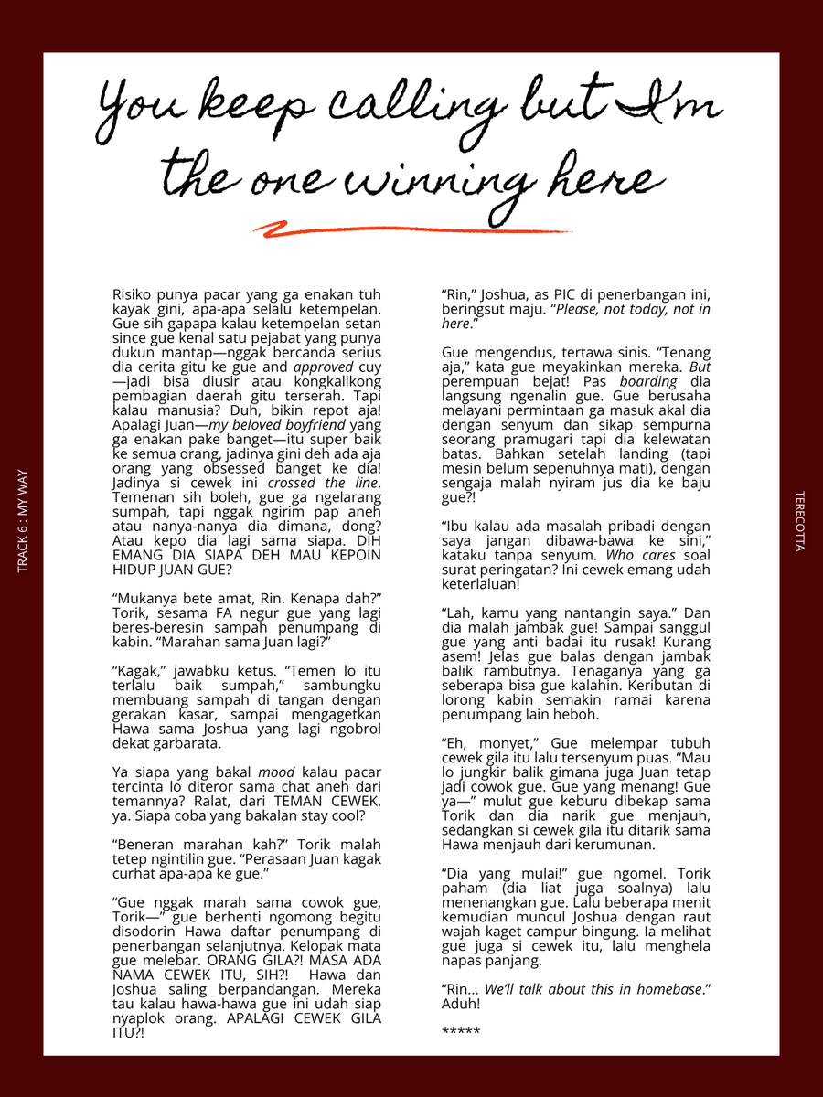 terecotta's tweet photo. You keep calling but I’m the one winning here.
—
#ririnjuan #voriele flashfiction
[Narrated by Ririn] https://t.co/yQpywXOBif