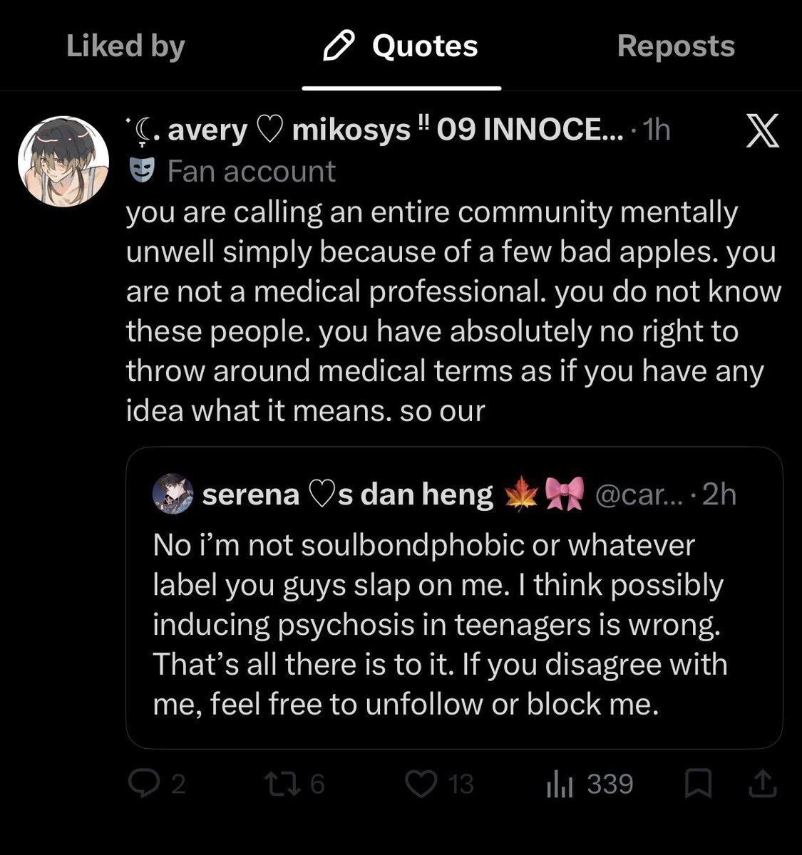 carbidepurple's tweet photo. how many times are you gonna qrt me and then block me afterwards so that i can’t reply lmfao 😭😭😭 https://t.co/jVtCvdprkb