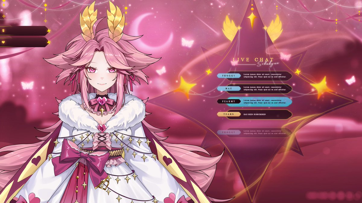 fearmytearr's tweet photo. Another overlay finished! ✨
Loved working on this one for @sobakyuu 
Thank you for commissioning me! ♡

— #vtuberassets l #streamerassets #envtuber l #vtuber l #vgen https://t.co/mlQkwm7JAW