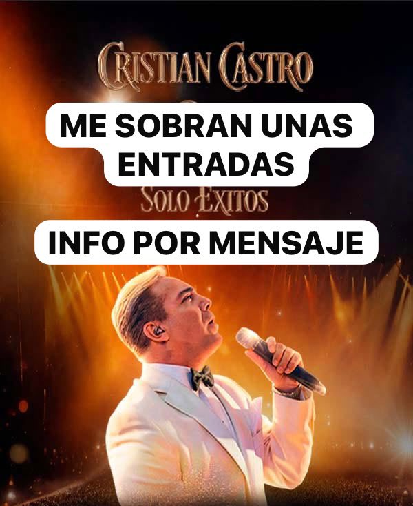 SiViaHarryEnMX's tweet photo. VENDO mis BOLETOS de CRISTIAN CASTRO en AUDITORIO NACIONAL CIUDAD DE MÉXICO

Por lo que pasó con mi prima Laura 😭 ya no iremos a CDMX para el concierto 😭

Manden mensaje si les interesa algún boleto. https://t.co/h5qGBJdBHl