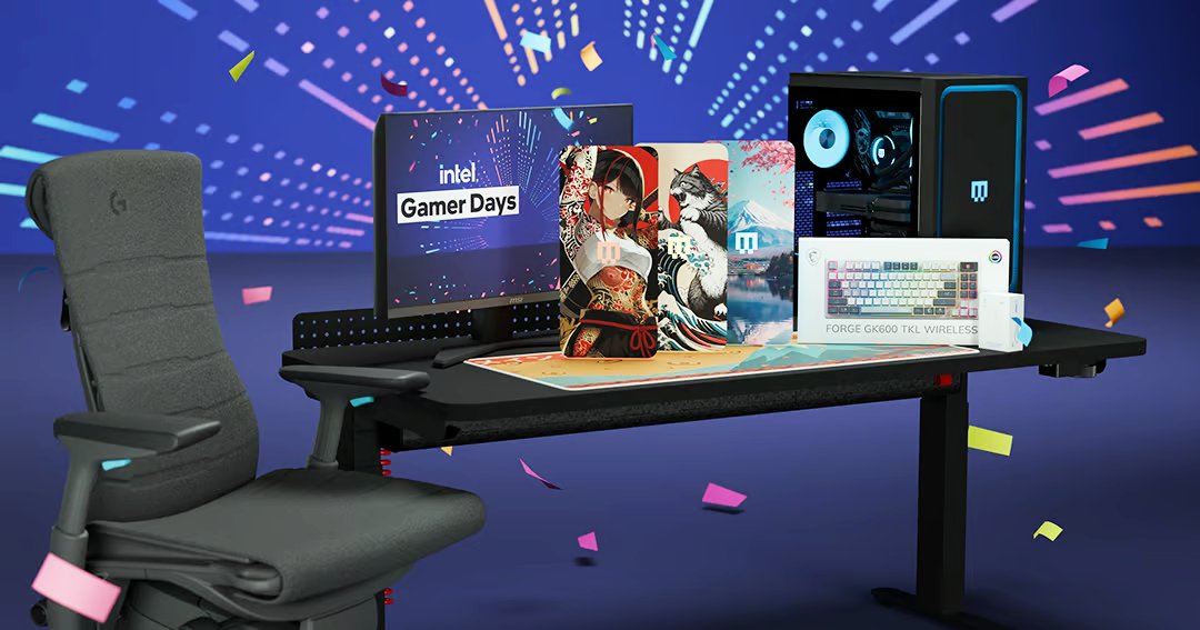 _CaptainRichard's tweet photo. The Intel Gamer Days celebration is live and @MAINGEAR &amp; @IntelGaming have teamed up for a huge PC gaming setup giveaway! 🎉

👉 Enter here: https://t.co/DhNI2P9fEw 👈

Be sure to use my super secret promo code "IGDRICHARD" for 69 bonus entries! 😂

#MAINGEAR #IntelGamerDays #ad https://t.co/8vrlaHg6b2