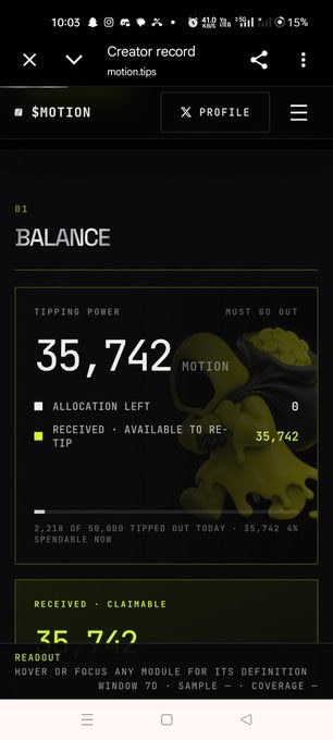 Candlequeen8875's tweet photo. who wants some $MOTION Tips??

@motiontip 

you can as well return in the comment
$Motion https://t.co/hGLnOBSJ7T