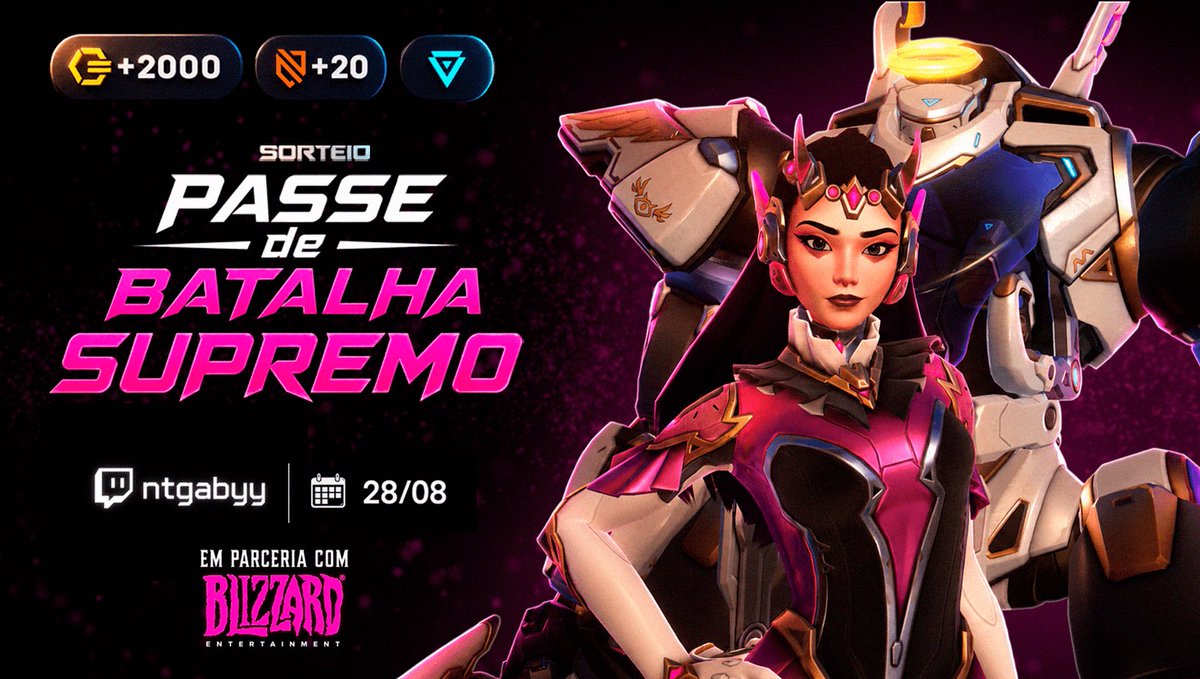 ntgabyy's tweet photo. Em parceria com a @OverwatchBrasil, teremos um SORTEIO de 1 PASSE de BATALHA SUPREMO da TEMPORADA 4! 🩷

Para dar SORTE: 
🩷 • Like + Retweet
☑️ Marcar um amigo nos comentários!

O sorteio será feito AO VIVO no meu canal https://t.co/mTXnDxADjs 🩷

#OverwatchBR #OWBRTemporada4 https://t.co/mPyElB6pxn
